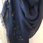 Sininen Hartiahuivi/ Kashmir-silkkihuivi / Cashmere -huivi - pikkukuva 1