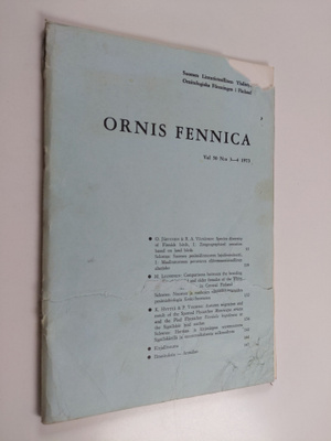 Ornis Fennica 3-4/1973 Vol 50