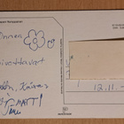 valokuvakortti, lumiukko, käsipostia 1988 - pikkukuva 2