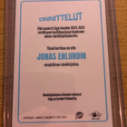 Jonas Enlund Pelicans signature /40 limited cardset 23-24 - pikkukuva 2