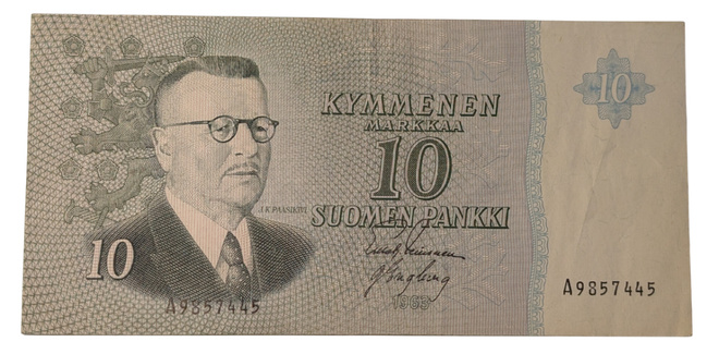 10 Markkaa 1963 ilman Litt A9857445