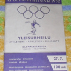 Helsinki 1952 olympia päiväohjelma 27.7. yleisurheilu - pikkukuva 1