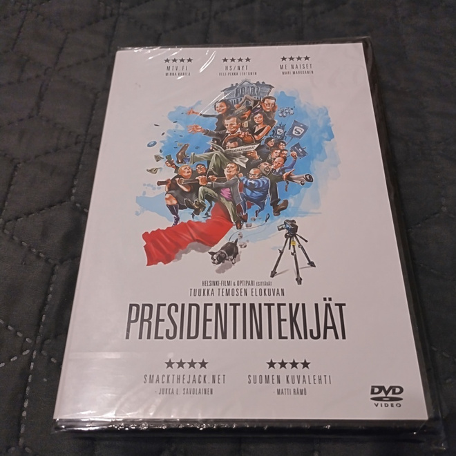 Presidentintekijät DVD **muoveissa**