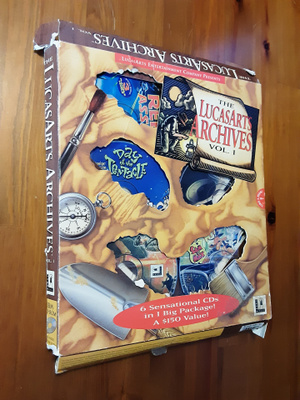 LucasArts Archives Vol. I (6CD: Indy 4, Sam & Max, DoTT ym.)