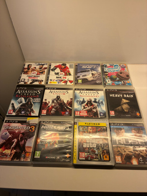Playstation 3 pelejä 12 kpl