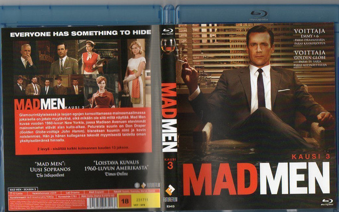 Mad Men Kausi 3	(9 705)	k	-FI-		BLU-RAY	(2)		2009	10h