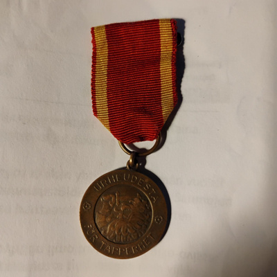 Mitali Suomen Kansalta Urheidesta. 1939.