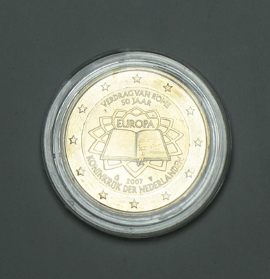 2007 Hollanti 2 euro juhlaraha Roomansopimus UNC
