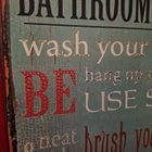 Hauska Bathroom rules -kyltti metallia - pikkukuva 2