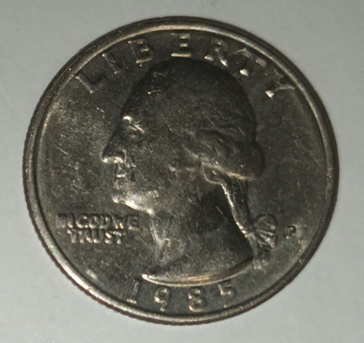 USA quarter dollar 1985 P, 2 kuvaa