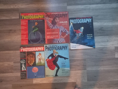 5 x vanhat Popular photography lehdet