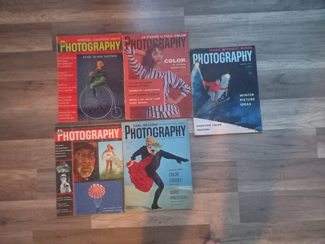 5 x vanhat Popular photography lehdet
