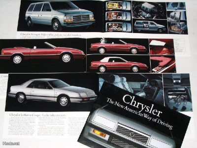 1989 Chrysler mallisto esite - 20 sivua - suom - Le Baron