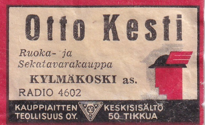 Kylmäkoski as. Otto Kesti . Radio 4602     s5/2
