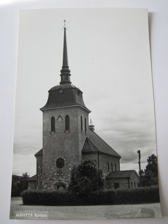 VANHA Postikortti Mänttä 1950-l  Alkup.Mallikappale