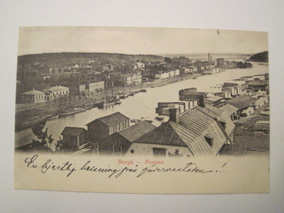 VANHA Postikortti Porvoo Varhainen HUIPPUKUNTO ennen-1905
