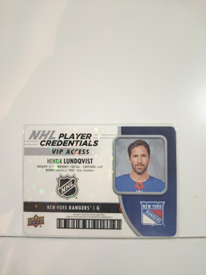 2018-19 UD MVP NHL Player #NHL-HL Henrik Lundqvist
