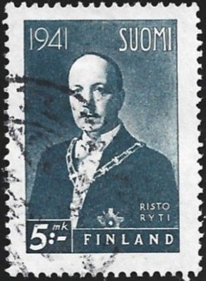 1941 Ryti 5 mk leimattu LaPe 247 W I 19 mm
