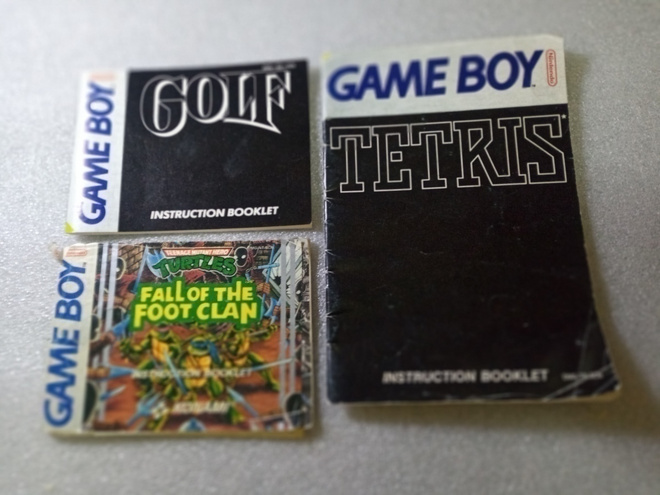3Kpl Gameboy Ohjeita Turtles , Golf , Tetris