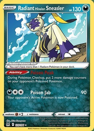 Radiant Hisuian Sneasler 123/196 - Lost Origin - NM/M