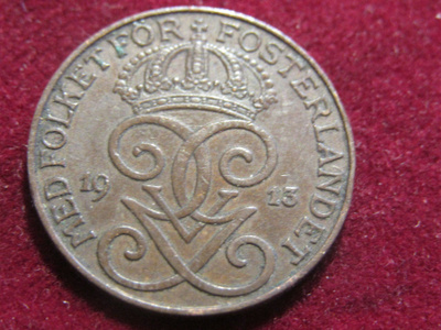 2 öre 1913. Ruotsi-Sweden