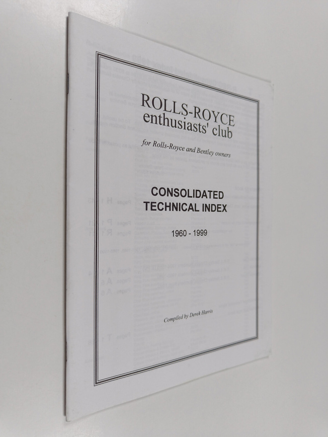 Derek Harris : Consolidated Technical Index 1960-1999