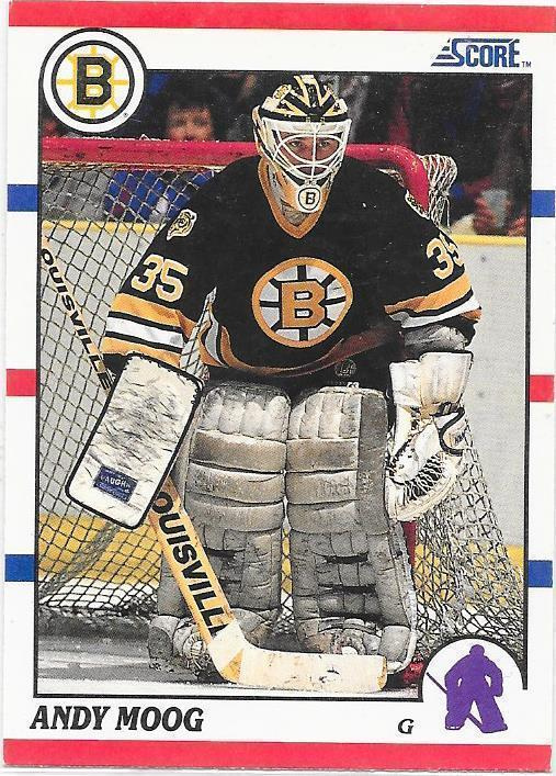 1990-91 Score #140 Andy Moog Boston Bruins MV