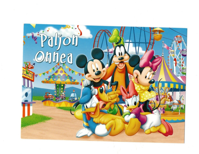 Disney °°Paljon Onnea°° -KORTTI /Papron