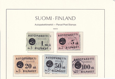 AUTOPAKETTIMERKIT 1949/50 RO LEIMAT HIENOT LOISTOT
