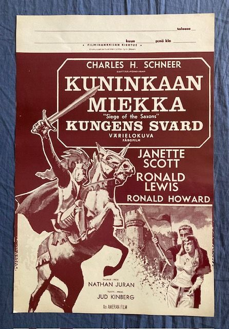 Kuninkaan miekka. Elokuvajuliste.