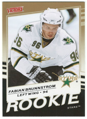 08-09 Upper Deck Victory Update Gold Fabian Brunnström RC