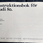 AUDI 80 instruktuonsbok sivuja 100 ruotsinkielinen 1979 - pikkukuva 2
