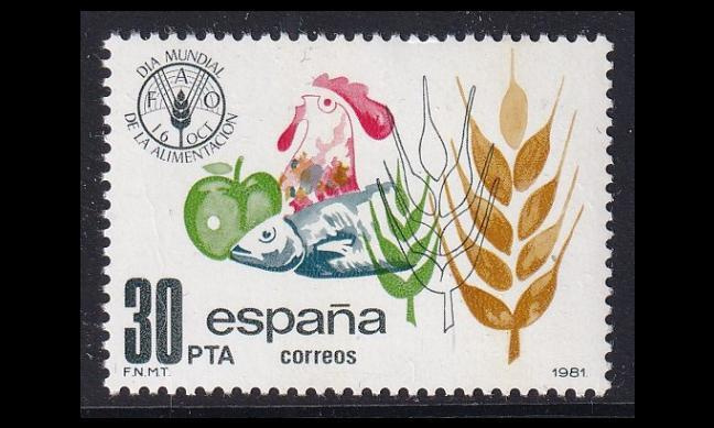 Espanja 2512 ** Maailman ruokapäivä (1981)