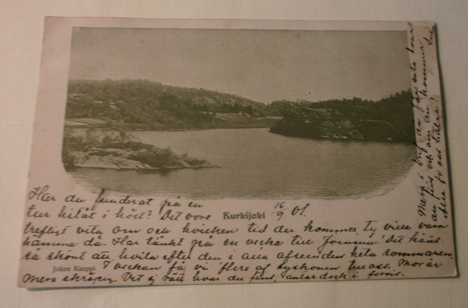 Kurkijoki, vehreää rantamaisemaa, mv pk, p. 1901