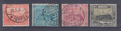 Saksa Reich Saar 1923 Mi 98-101