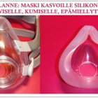 2 x 11cm CPAP-laitteen silikonimaskin kangassukka #30761 - pikkukuva 2