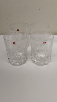 IITTALA. WIRKKALA, KUURA -JUOMALASIT, 3 KPL