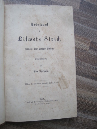 Luther : Frösteord i Lifwets Strid  1872