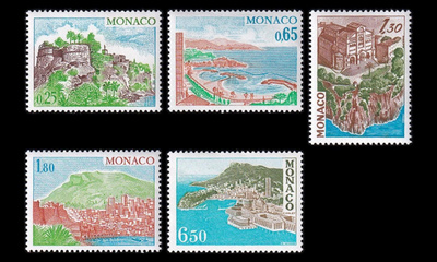 Monaco 1331-5 ** Käyttösarja maisemia (1978)