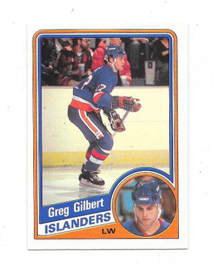 1984-85 OPC #125 Greg Gilbert , New York Islanders RC