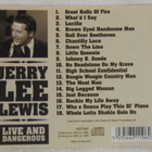 Jerry Lee Lewis • Live And Dangerous CD - pikkukuva 3