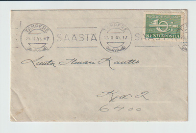 Postileima, v 1940-luku, TAMPERE, Kenttäpostimerkillä