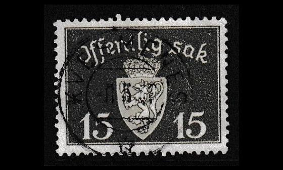 Norja 36 o Virkamerkki 15 öre (1939)
