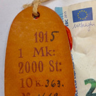 VANHA Rahakassin Lappu Tägi 2000x1 mk 1915 UPEAT Vahasinetit - pikkukuva 1