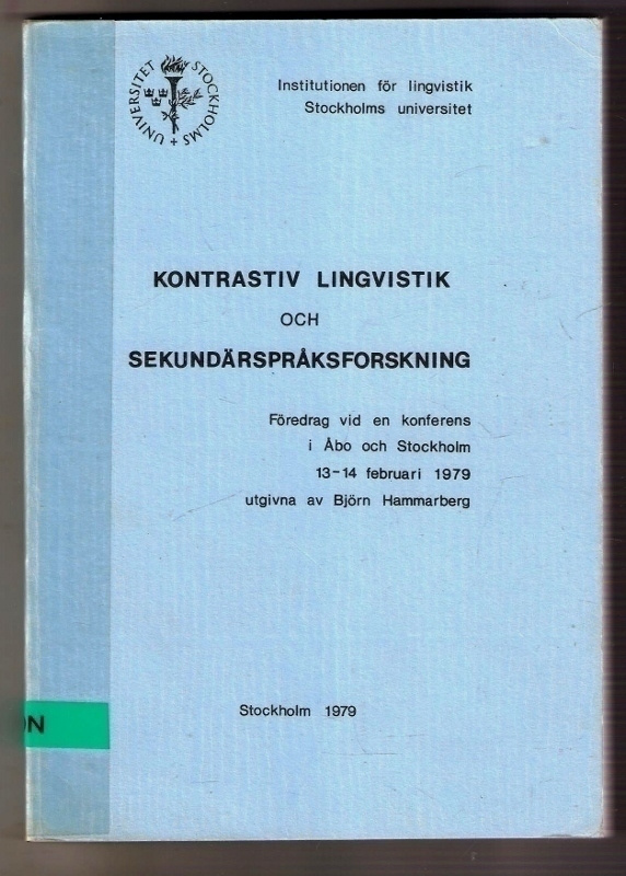 Kontrastiv lingvistik & sekundärspråksforskning