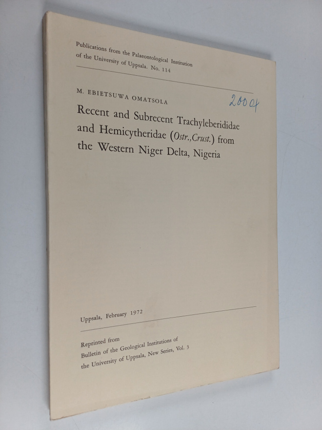 M. Ebietsuwa Omatsola : Recent and subrecent Trachyleberi...