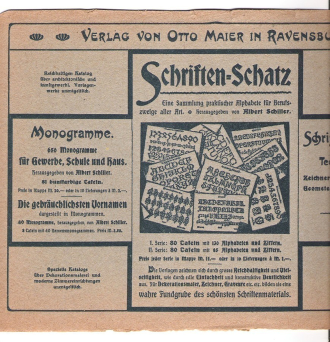 Kûnstlerschriften, Alphabete, 12 malli-arkkia.