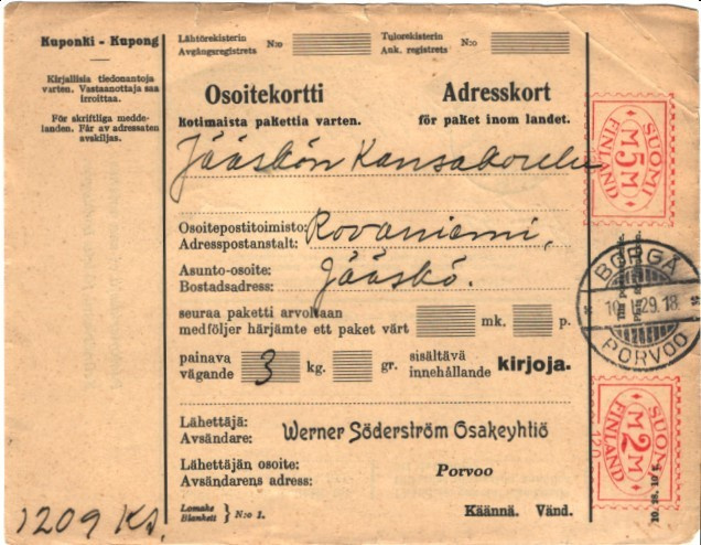 OSOITEK. PORVOO-JÄÄSKÖ-MELTAUS+5MK+2MKMAKSULEIMAT