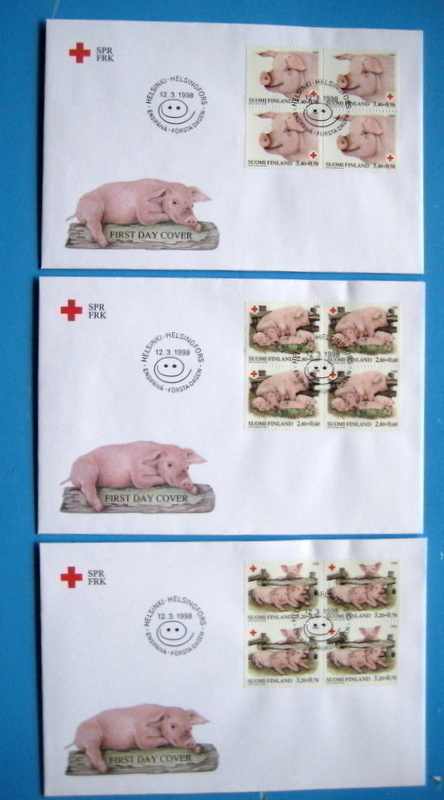 SPR-sarja 12.3,1998  FDC-kuoret 3 kpl. (86)