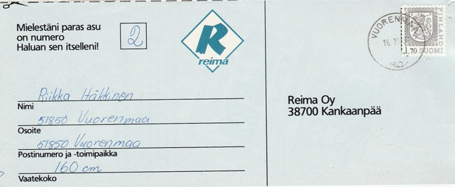 Postileima, VUORENMAA